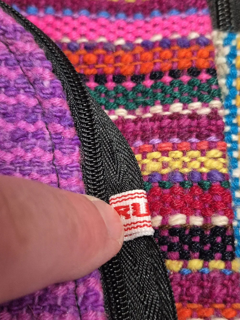 Peruvian Handwoven Backpack Boho Festival Colorful Striped Hippie Rucksack Bag